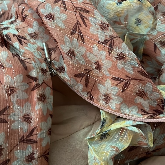 Rebecca Taylor Lucia Silk Floral Ruffle Midi Dress – Size 4 - Picture 16 of 16